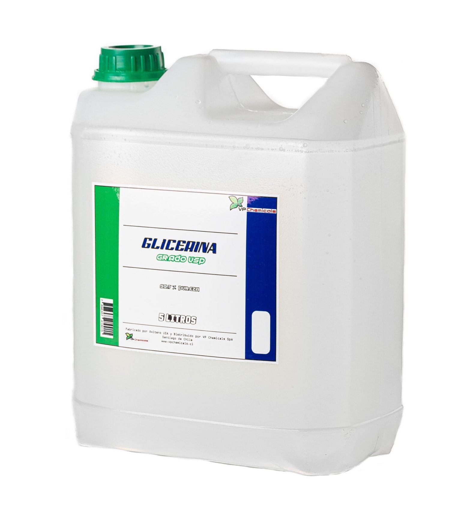 glicerina vegetal grado usp 99,7% bidon 5 litros