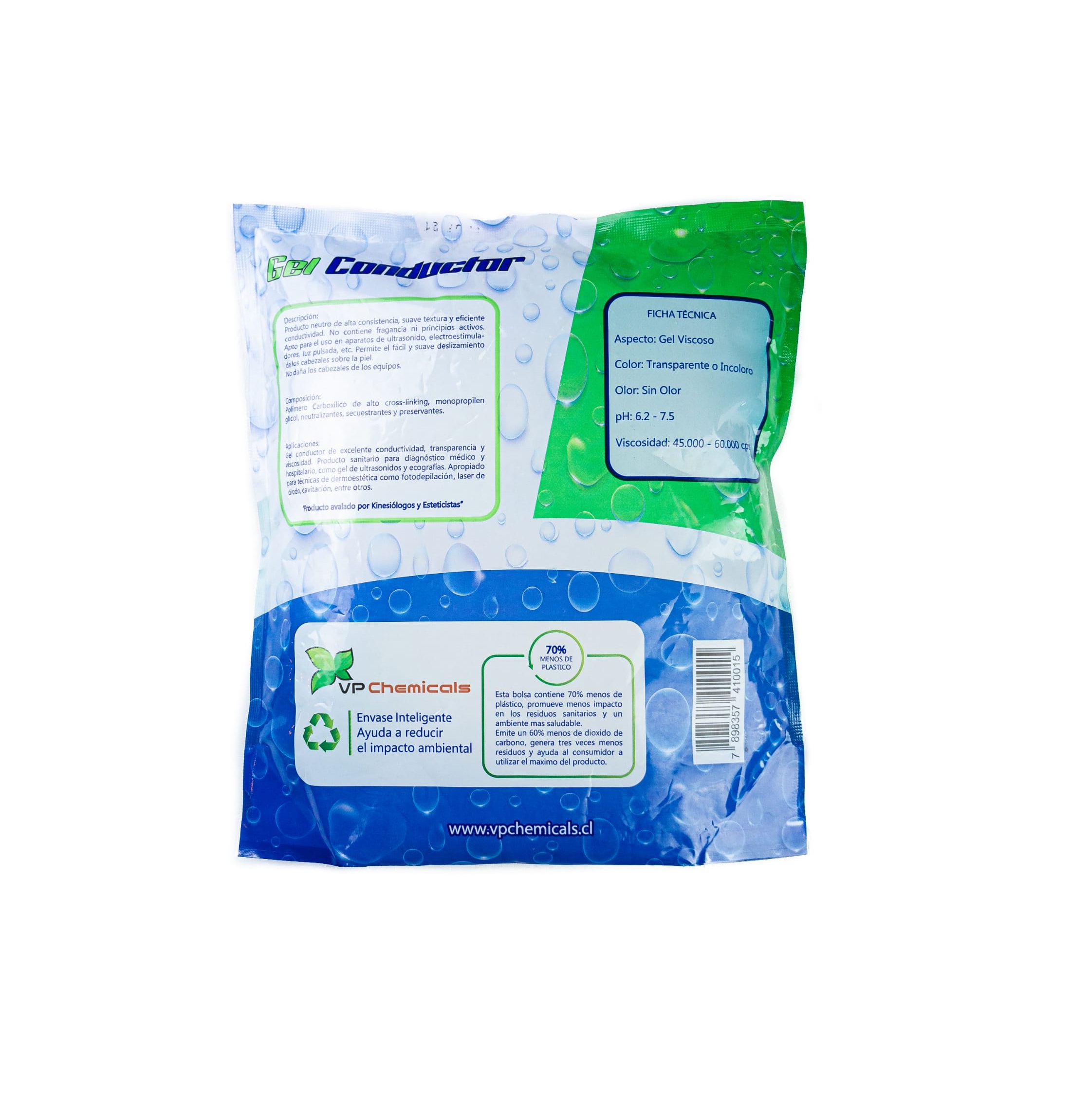 gel conductor ultrasonido incoloro para fisioterapia y estética