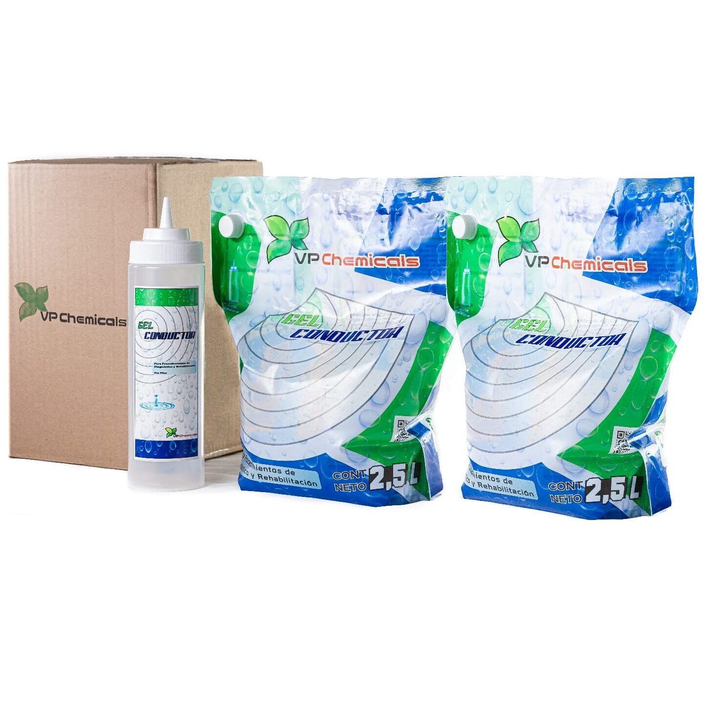gel conductor ultrasonido incoloro pack 2 bolsas 2,5 litros + dispensador 600 ml